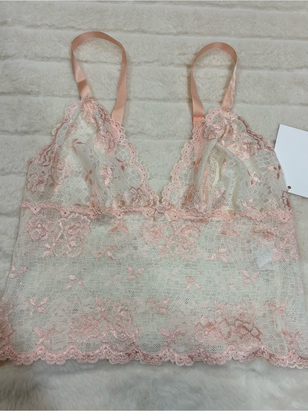 Vintage Lace Chemise in Blush Pink and Ivory